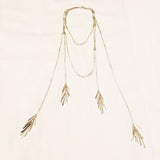 Fireworks Layered Chain and Tassel Necklace