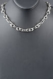 Italian Double Rolo and Oval Station Status Link Necklace