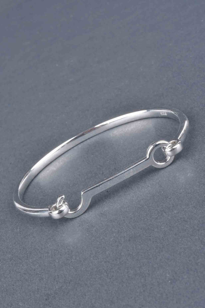 Sterling Equestrian Status Bar Latch Bracelet