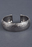 Italian Domed Cubetto Cuff Bracelet, Choice of Polished or Diamond Cut