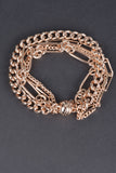 Italian Layered Multiple Chain Bracelet
