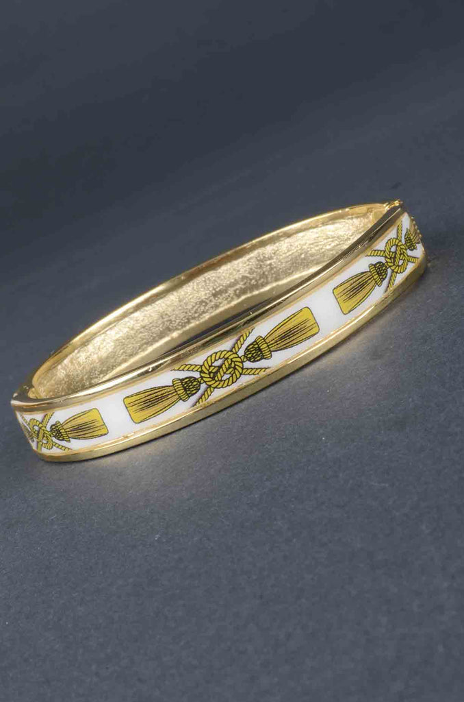 Couture Inspired Colorful Enamel Bangle Bracelet