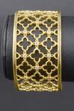Couture Inspired Satin Flower Design Cuff Bracelet