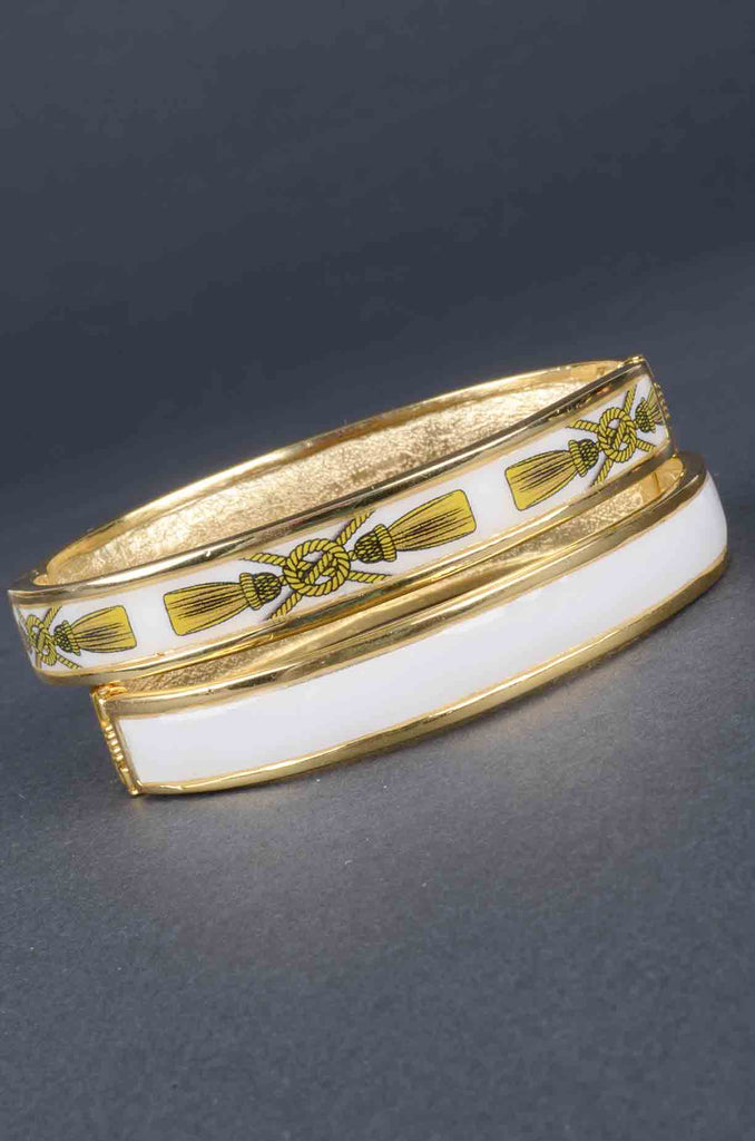 Couture Inspired Colorful Enamel Bangle Bracelet