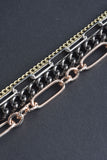 Italian Layered Multiple Chain Bracelet