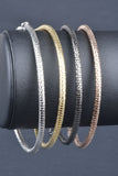 Italian Flexible Diamond Cut Round Omega Bracelet