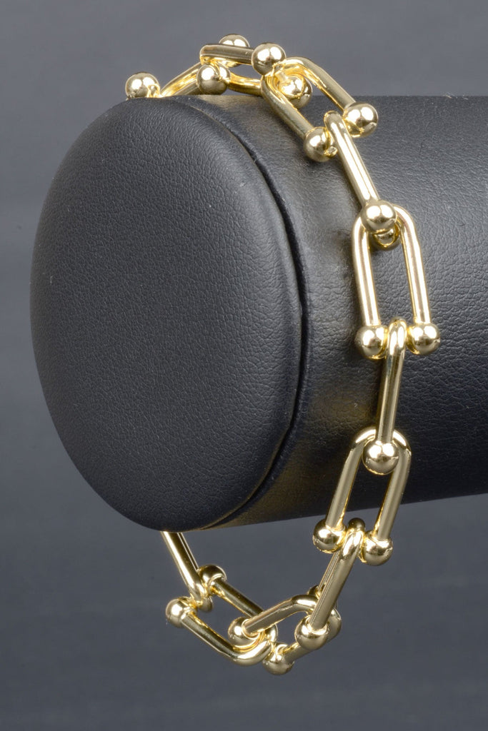 Italian Equestrian Status Bead Link Bracelet