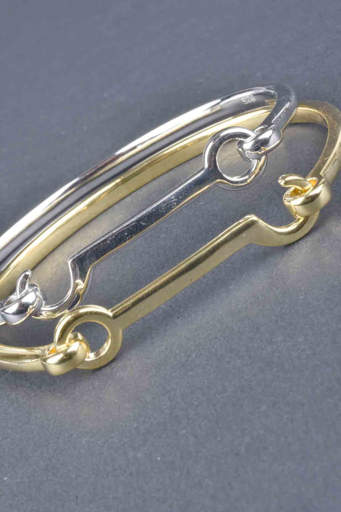 Sterling Equestrian Status Bar Latch Bracelet