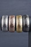 Italian Domed Cubetto Cuff Bracelet, Choice of Polished or Diamond Cut