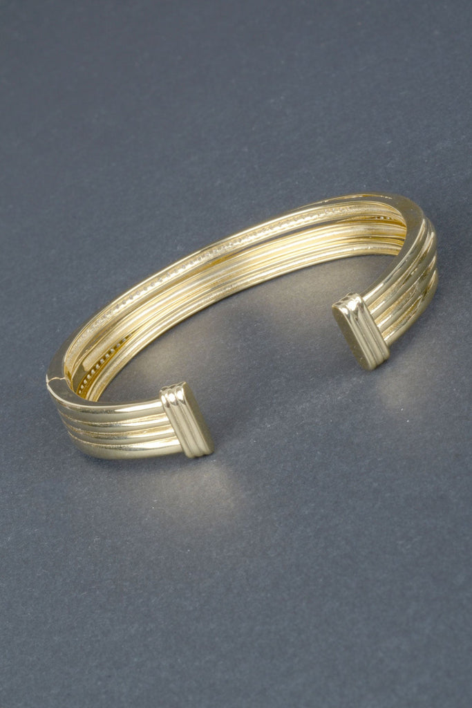 Handmade Pave Highway Design Hinged Cuff Bracelet