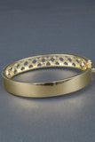 Handmade Lattice Design Baguette Hinged Bangle Bracelet