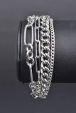 Italian Layered Multiple Chain Bracelet
