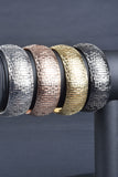 Italian Domed Cubetto Cuff Bracelet, Choice of Polished or Diamond Cut