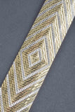 Italian Hand Diamond Cut Two-Tone Chevron Cubetto Bracelet