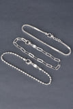Italian Sterling Set of 3 Solid Bracelets