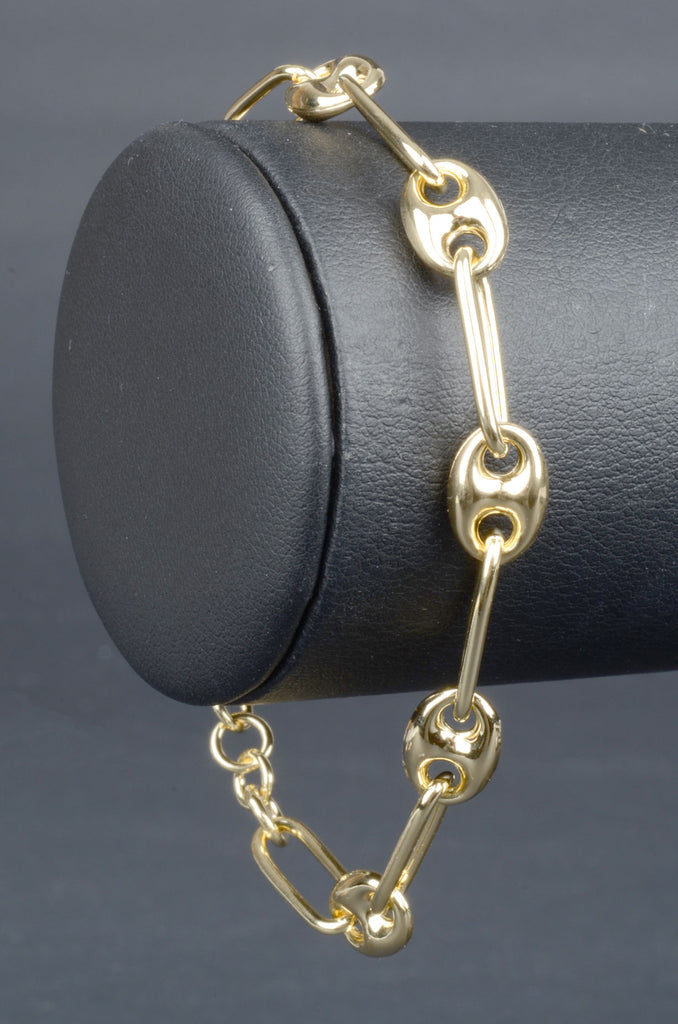 Handmade Polished Luxury Status Marine Link Station Bracelet