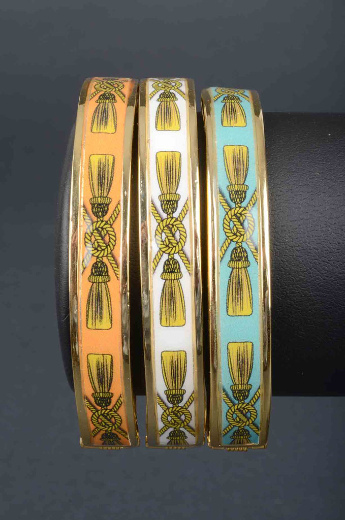 Couture Inspired Colorful Enamel Bangle Bracelet