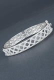 Handmade Lattice Design Baguette Hinged Bangle Bracelet