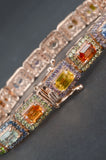 Colors of Sapphire and Multi Gemstone Bracelet