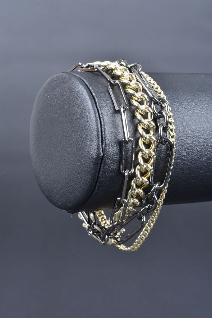 Italian Layered Multiple Chain Bracelet