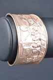 Sterling Florentine Roman War Ship Cuff Bracelet From Renaissance Mold