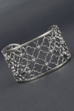 Couture Inspired Satin Flower Design Cuff Bracelet