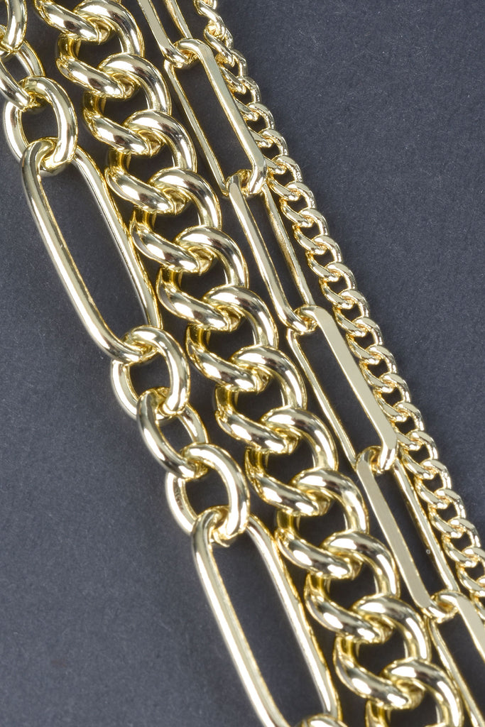 Italian Layered Multiple Chain Bracelet
