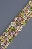 50ct Handmade Tapestry of Gems Wide Bracelet