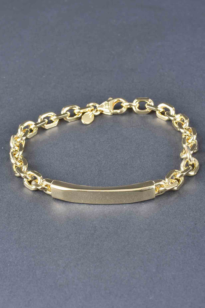 Italian Status Curved Bar Bracelet