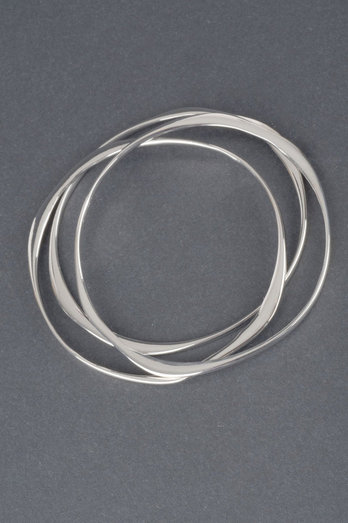 Italian Set of 3 Polished Organic Bangles