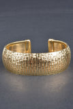 Italian Domed Cubetto Cuff Bracelet, Choice of Polished or Diamond Cut