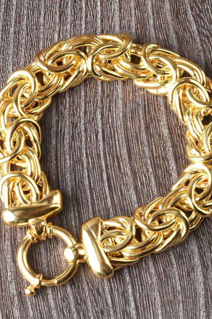 Bold Status Byzantine Link Bracelet