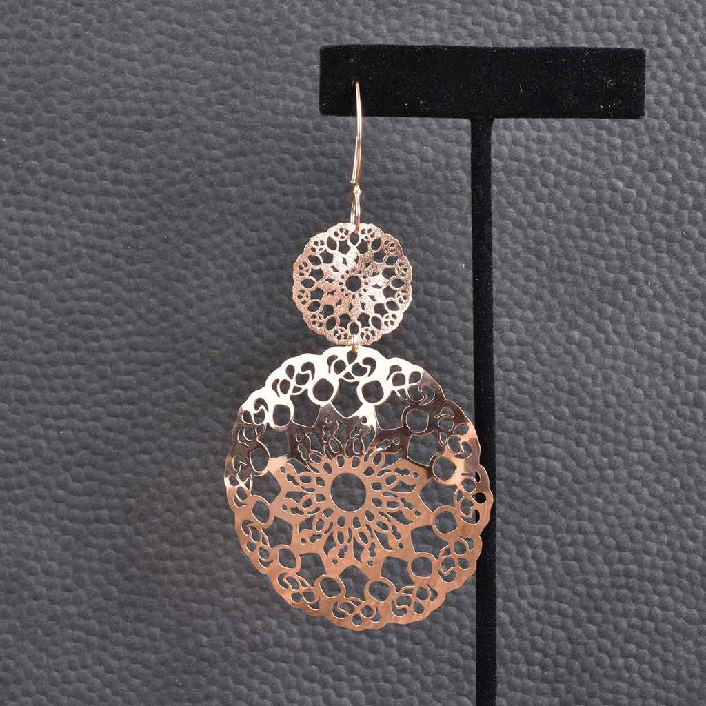 Italian Bold Cathedral Design Dangle Earrings