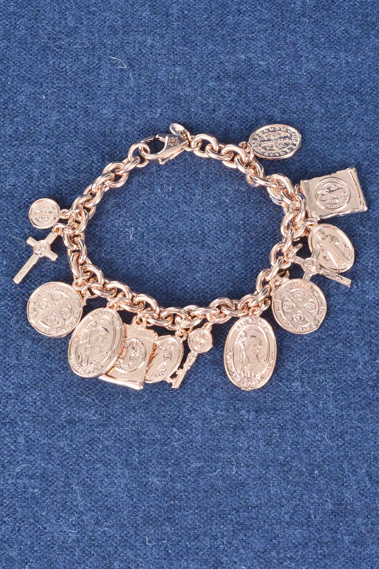 Italian Religious Medallion Charm Bracelet Lisa Robertson
