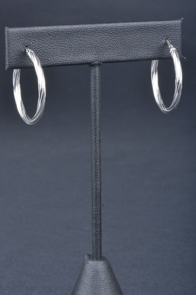Choice of 1", 2", 3" Twisted Hoop Earrings