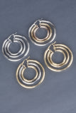 Italian Handmade Dimensional Triple Hoop Earrings