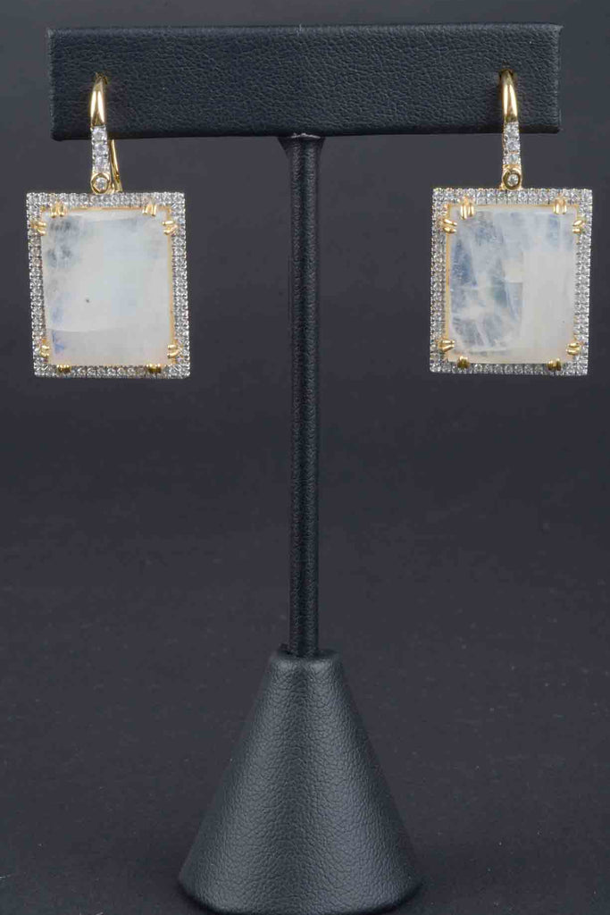 Rectangular Faceted Gemstone Earrings