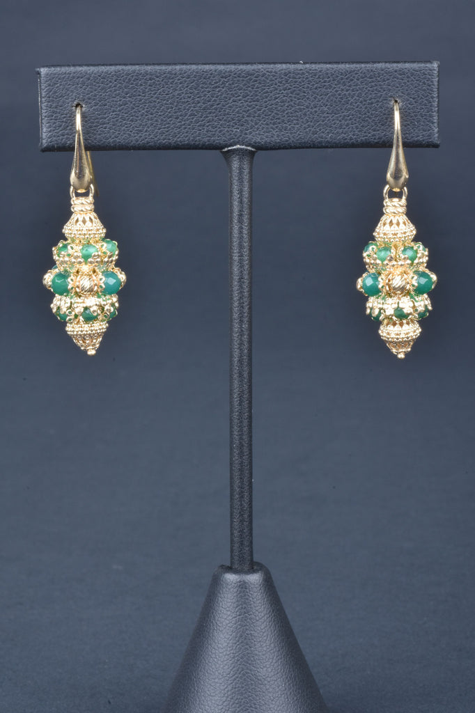 Florentine Handmade Ornate Gemstone Earrings