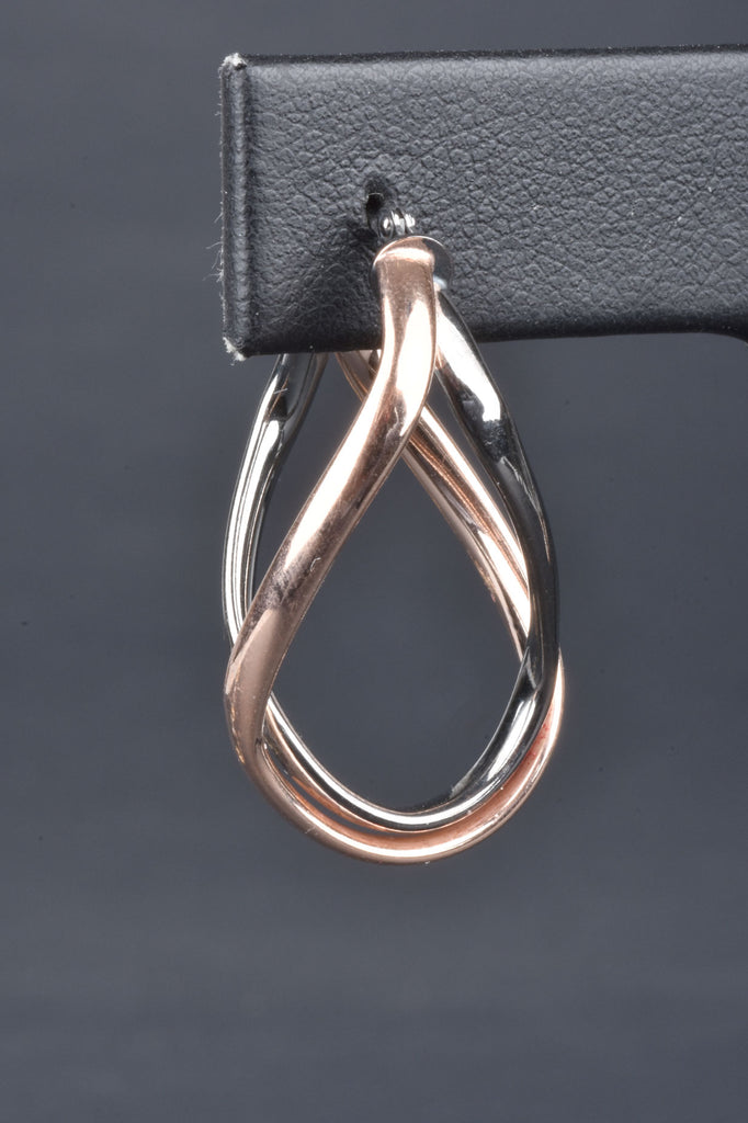 Italian Sterling Perfect Double Loop Hoop Earrings