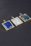 Rectangular Faceted Gemstone Earrings
