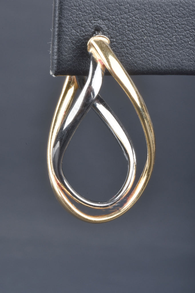 Italian Sterling Perfect Double Loop Hoop Earrings