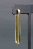 Italian Elongated Oval Hoop Earrings