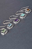 Bali Handmade Silver Fancy Cut Gemstone Earrings
