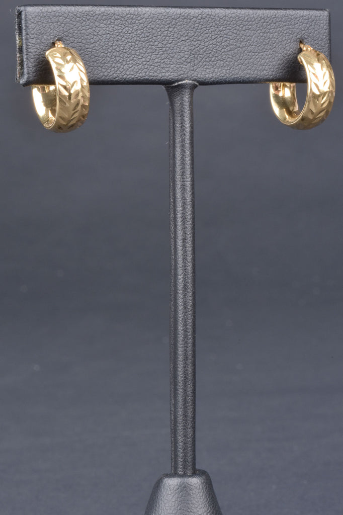 Sterling Choice of 1/2", 3/4", 1" Diamond Cut Hoop Earrings