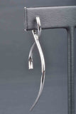 Sterling Polished Elongated Curve Swirl Earrings