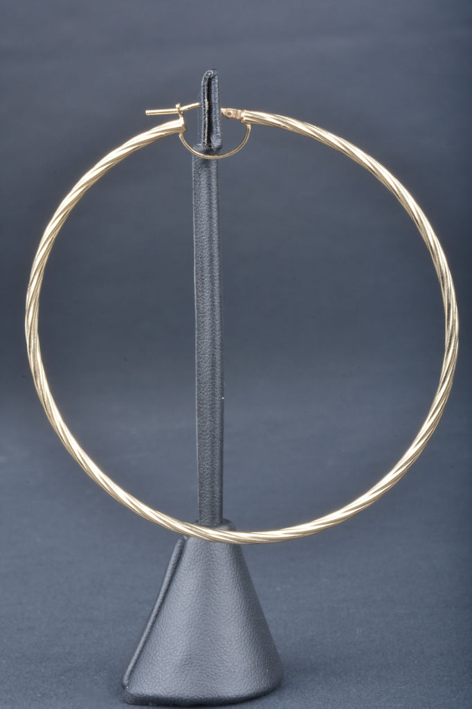 Choice of 1", 2", 3" Twisted Hoop Earrings