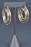 Italian Handmade Dimensional Triple Hoop Earrings