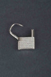 Sterling Pave Couture Inspired Padlock Earrings