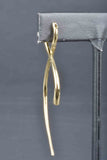 Sterling Polished Elongated Curve Swirl Earrings