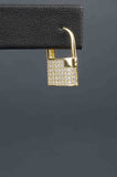 Sterling Pave Couture Inspired Padlock Earrings